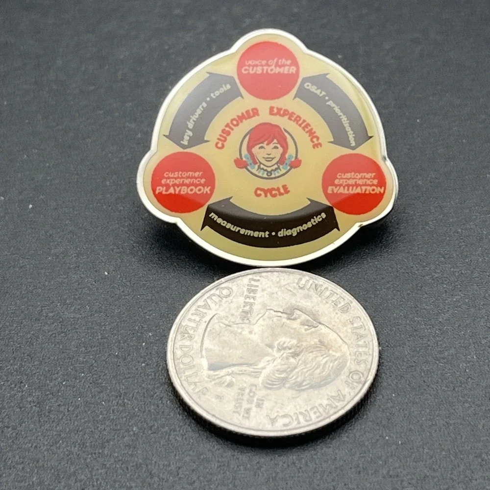 Wendy's Fast Food Restaurant Customer Experience Cycle Employee‎ Lapel Hat Pin